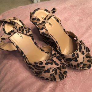 Xhileration wedges animal print